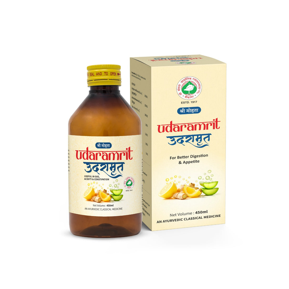 Udaramrit by Shri Mohta Rasayanshala | Herbal Formula for Digestive Health & Acidity Relief